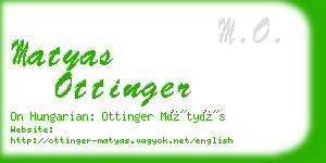 matyas ottinger business card